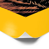 Kleurrijke kitten met blauw en geel perfect poster (Hoek)