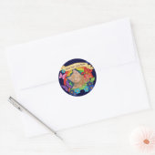 Kleurrijke Kitten met Scroll Sticker (Envelop)