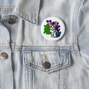Kleurrijke Kitteninktspat Knop Ronde Button 5,7 Cm