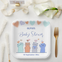 Kleurrijke kittens hechten roze Baby shower Decor