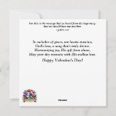 Kleurrijke Kittens Piano Christelijke Valentijn Feestdagenkaart (Achterkant)