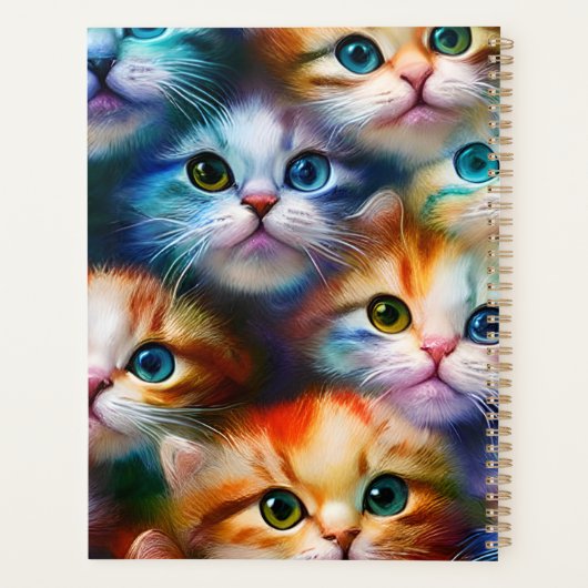 Kleurrijke kittens planner (Achterkant)