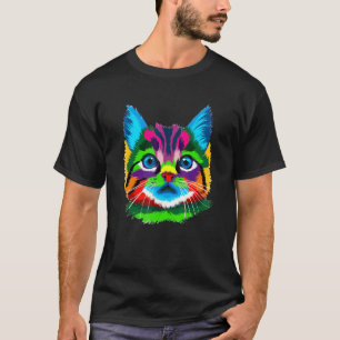 Kleurrijke Kitty Adoptie Cute Kat voor kitten T-shirt