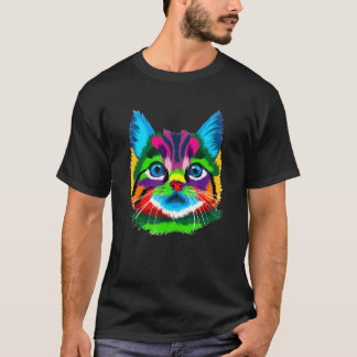 Kleurrijke Kitty Adoptie Cute Kat voor kitten T-shirt