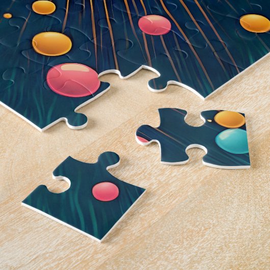 Kleurrijke Kitty Cat Illustratie Legpuzzel (Zijkant)