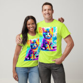 Kleurrijke Kitty Splash T-shirt (Unisex)