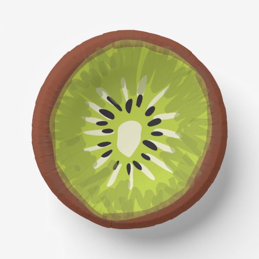 Kleurrijke Kivi Green Elegant verjaardagsfeestje F Papieren Kommen (Voorkant)