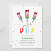 Kleurrijke klaar om Pop Ice Cream Baby shower Kaart (Voorkant)