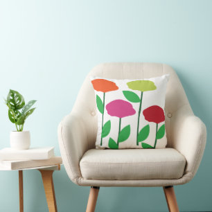 Kleurrijke klaproos bloemen bloemstuk kussen