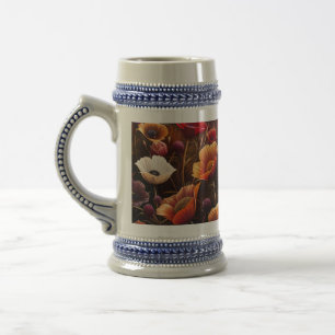 Kleurrijke klaprozen bierpul