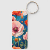 Kleurrijke klaprozen bloementuin-47569 sleutelhanger (Achterkant)