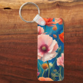 Kleurrijke klaprozen bloementuin-47569 sleutelhanger (Voorkant)