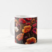 Kleurrijke klaprozen koffiemok (Voorkant links)