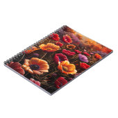 Kleurrijke klaprozen notitieboek (Linkerzijde)