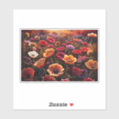 Kleurrijke Klaprozen Sticker (Vel)