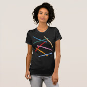 Kleurrijke Klarinetten T-shirt (Voorkant volledig)