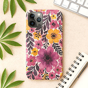 Kleurrijke Klasse Delicate Waterverf Bloemen Case-Mate iPhone Case