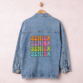 Kleurrijke Klasse van 2025 Senior Celebration Denim Jacket (Hangar)