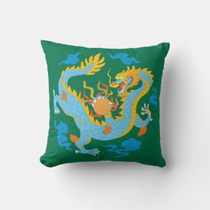 Kleurrijke Klassieke Chinese Draak Kussen