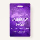 Kleurrijke Klassieke Terug naar de Bathroom Hall P Badge (Achterkant)