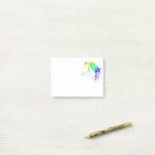 Kleurrijke klassieke veelkleurige paardenhoofd Log Post-it® Notes (Op bureau)