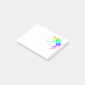 Kleurrijke klassieke veelkleurige paardenhoofd Log Post-it® Notes (Schuin)