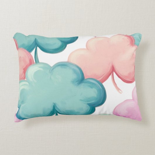 Kleurrijke klavers accent kussen (Voorkant)