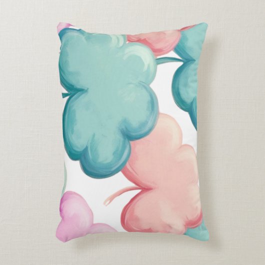 Kleurrijke klavers accent kussen (Voorkant(Verticaal))