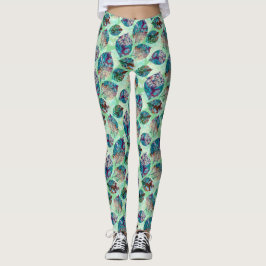 Kleurrijke kleefvlekken leggings