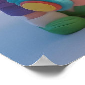 Kleurrijke klei Autistische Kinderen, Wereldbol, H Poster (Hoek)