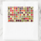 Kleurrijke kleine achtergrond rechthoekige sticker (Tas)