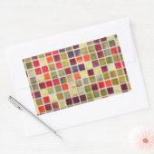 Kleurrijke kleine achtergrond rechthoekige sticker (Envelop)