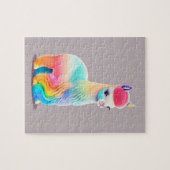 Kleurrijke Kleine Alpaca Legpuzzel (Horizontaal)