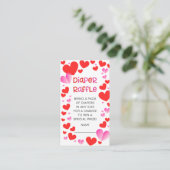 Kleurrijke kleine Baby Diaper Raffle Enc Informatiekaartje (Staand voorkant)