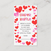 Kleurrijke kleine Baby Diaper Raffle Enc Informatiekaartje (Voorkant)