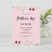 Kleurrijke kleine bloemen Moederdag lunch Kaart (Staand voorkant)