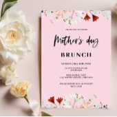 Kleurrijke kleine bloemen Moederdag lunch Kaart