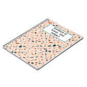 Kleurrijke Kleine Chips & Speckle Terrazzo Patroon Notitieboek (Linkerzijde)