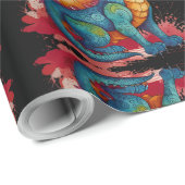 Kleurrijke kleine draak cadeaupapier (Rol Hoek)