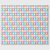 Kleurrijke kleine geesten cadeaupapier (Vlak)