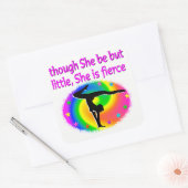 KLEURRIJKE KLEINE MAAR FELLE GYMNASTIEK STICKER (Envelop)