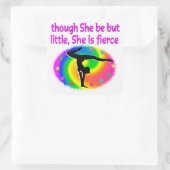 KLEURRIJKE KLEINE MAAR FELLE GYMNASTIEK STICKER (Tas)