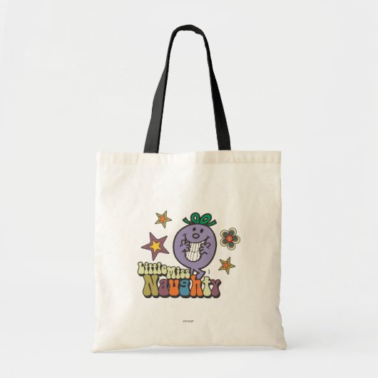 Kleurrijke kleine Miss Naughty Tote Bag (Voorkant)