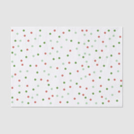 Kleurrijke Kleine Rode & Groene Cirkels op Wit Pat Tissuepapier