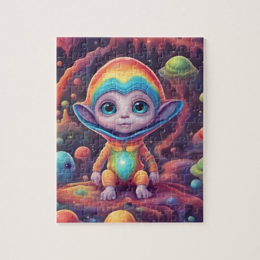 Kleurrijke Kleine Schattigee ET Legpuzzel (Verticaal)