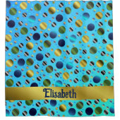 kleurrijke kleine stippen digitaal superiseren douchegordijn (Voorkant)