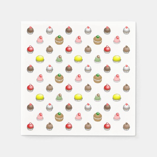 Kleurrijke kleine taarten servet (Voorkant)
