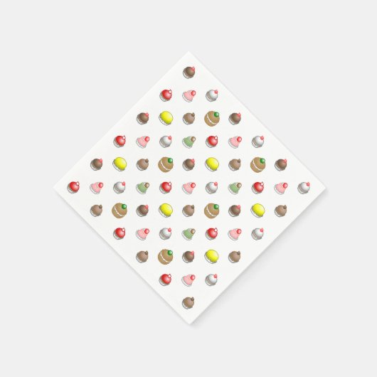 Kleurrijke kleine taarten servet (Hoek)