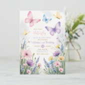 Kleurrijke Kleine Vlinder wordt één Kaart (Staand voorkant)