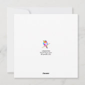 Kleurrijke Kleine Vogel Feestdagenkaart (Achterkant)